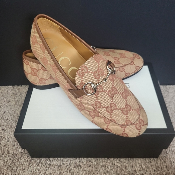 Gucci Jordaan Loafers kids with GG print Brand new - Picture 2 of 4